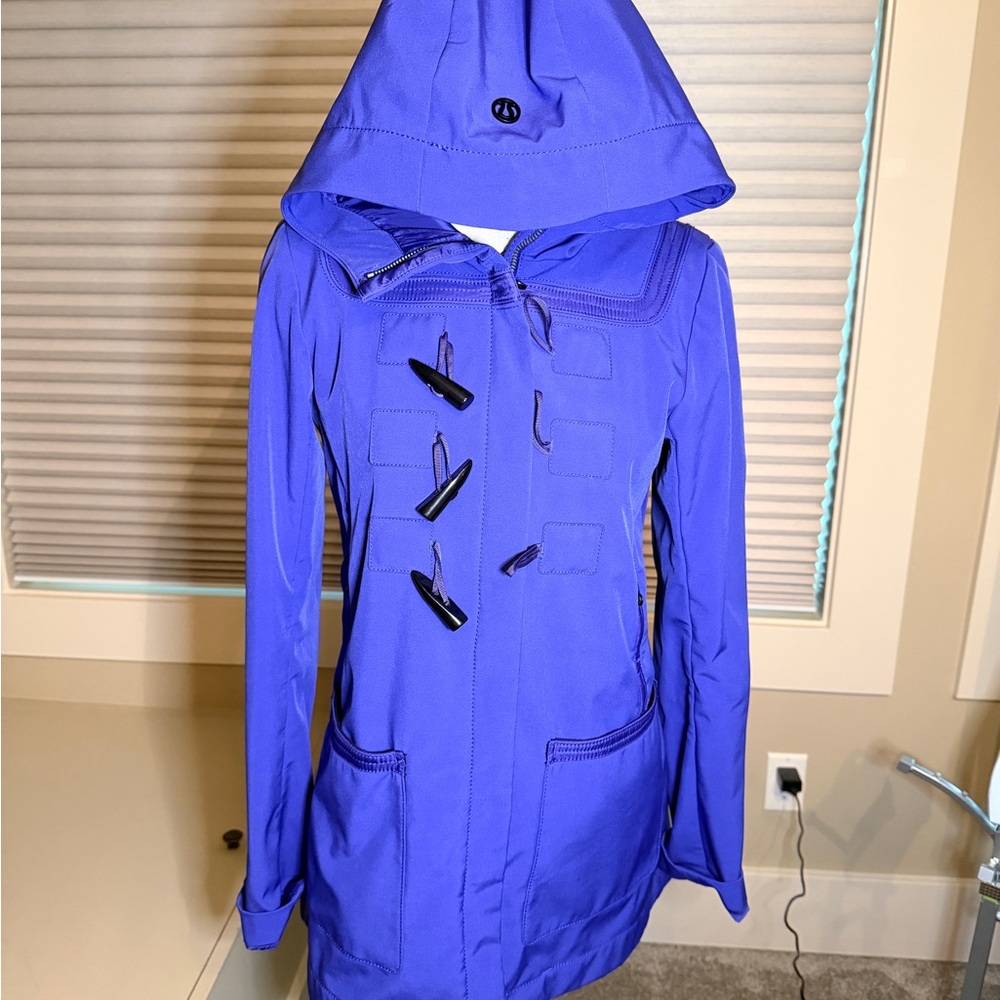 Lululemon Athletica Purple Hooded Trench Coat